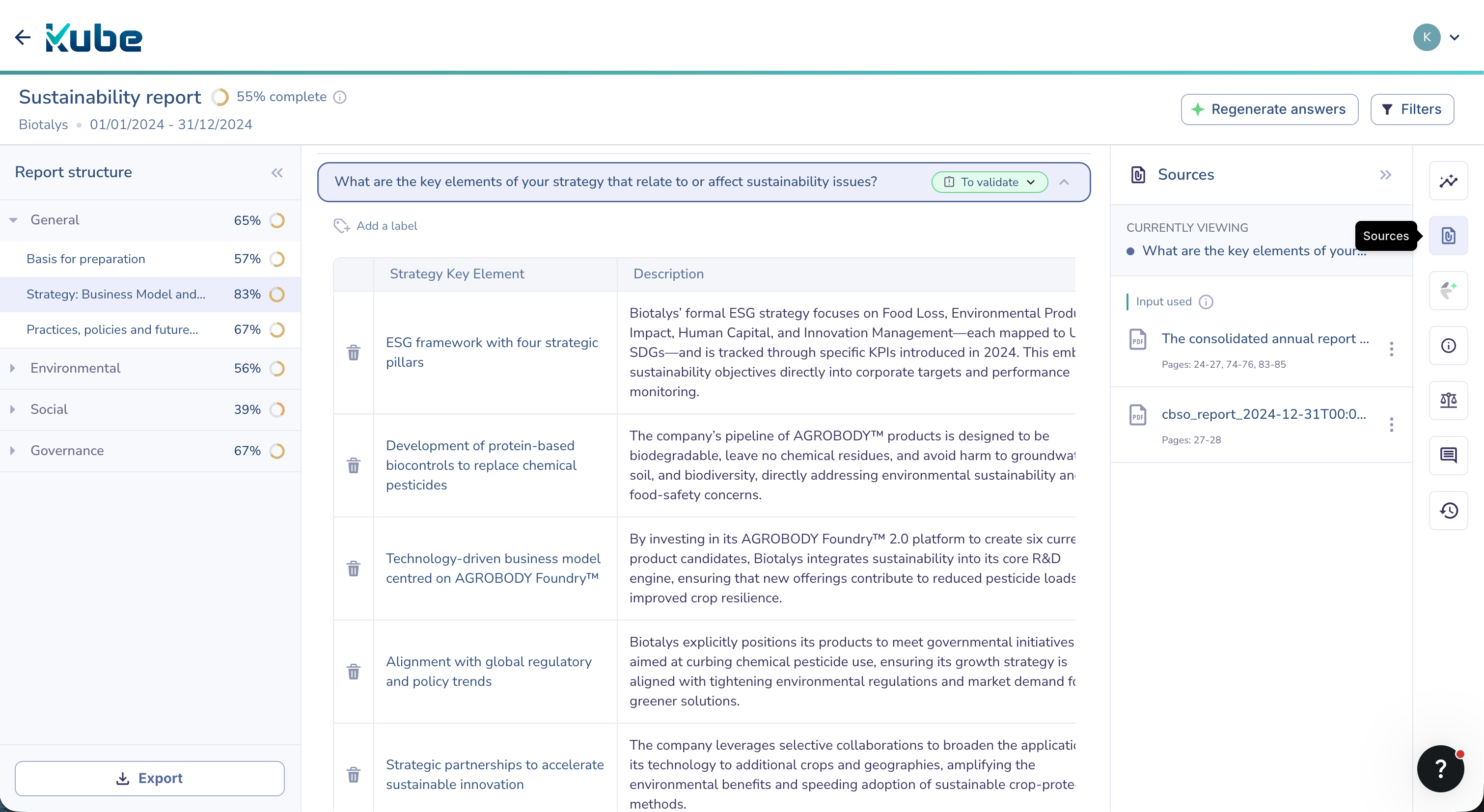 Efficiency tools in Kube ESG