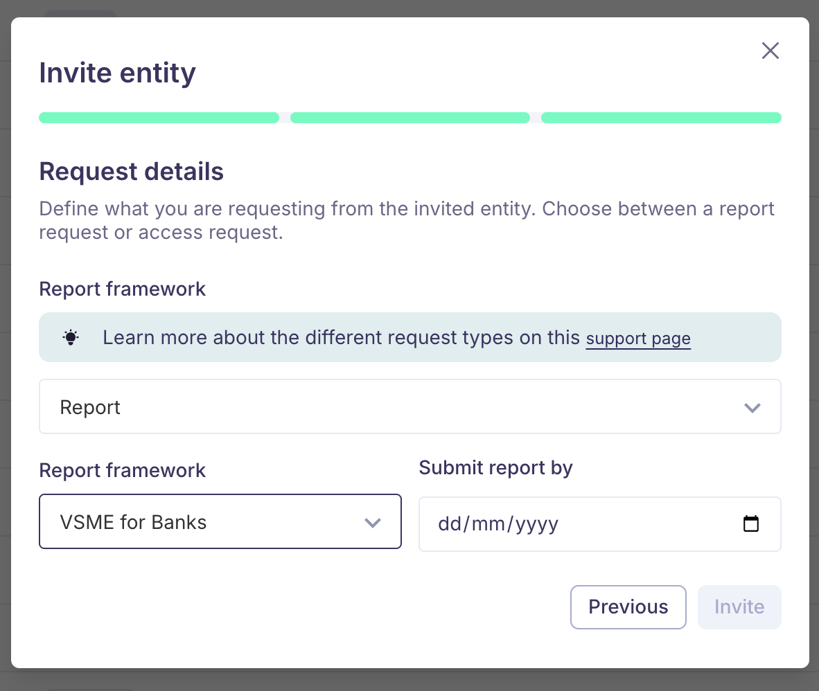 Choose framework and due date