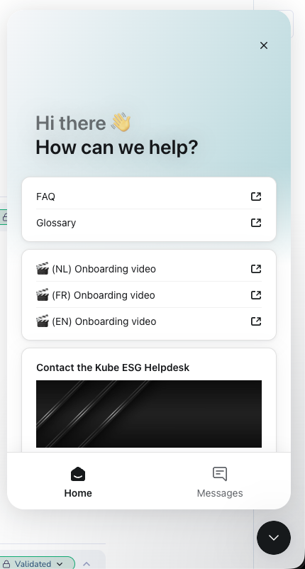 Where to find the support chat